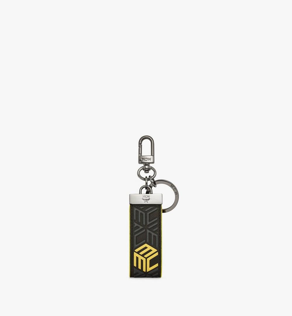 Schlüsselanhänger aus Leder mit Cubic-Monogramm 1